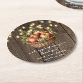 Apfel unseres Augenfalles Blütendusche Runder Pappuntersetzer (Angewinkelt)