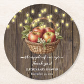 Apfel unseres Augenfalles Blütendusche Runder Pappuntersetzer (Vorderseite)