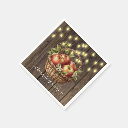 Apfel unseres Augenfalles Blütendusche Serviette (Ecke)