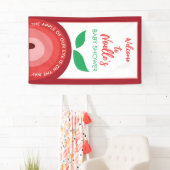 Apfel unseres Auges, Apfelsinenbogen, Babydusche Banner (Insitu)