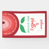 Apfel unseres Auges, Apfelsinenbogen, Babydusche Banner (Horizontal)