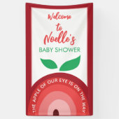 Apfel unseres Auges, Apfelsinenbogen, Babydusche Banner (Vertikal)