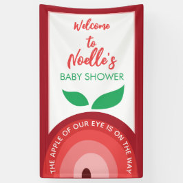 Apfel unseres Auges, Apfelsinenbogen, Babydusche Banner