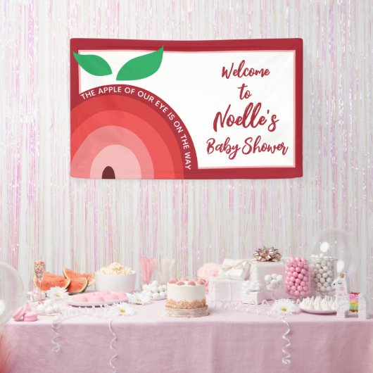Apfel unseres Auges, Apfelsinenbogen, Babydusche Banner (Party)