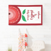 Apfel unseres Auges, Apfelsinenbogen, Babydusche Banner (Insitu)