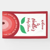 Apfel unseres Auges, Apfelsinenbogen, Babydusche Banner (Horizontal)