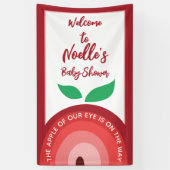 Apfel unseres Auges, Apfelsinenbogen, Babydusche Banner (Vertikal)