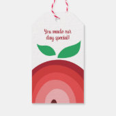 Apfel unseres Auges, Apfelsinenbogen, Babydusche Geschenkanhänger (Rückseite)