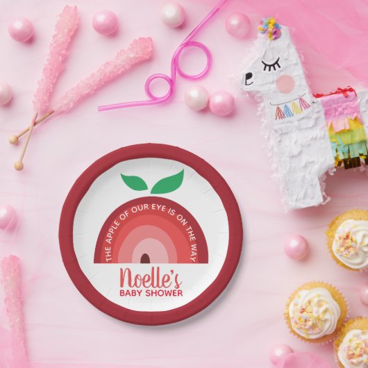 Apfel unseres Auges, Apfelsinenbogen Babydusche Pappteller (Party)