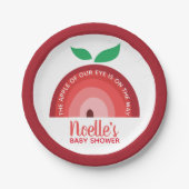 Apfel unseres Auges, Apfelsinenbogen Babydusche Pappteller (Vorderseite)