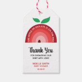 Apfel unseres Auges, Apple Rainbow Baby Dusche Dan Geschenkanhänger (Vorderseite)