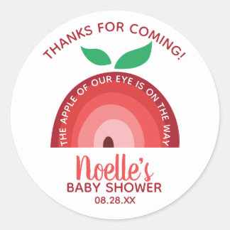Apfel unseres Auges, Apple Rainbow Baby Dusche Dan Runder Aufkleber
