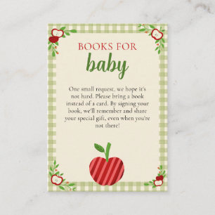 Apfel Unseres Auges Baby Shower Bücher für Baby Sü Begleitkarte