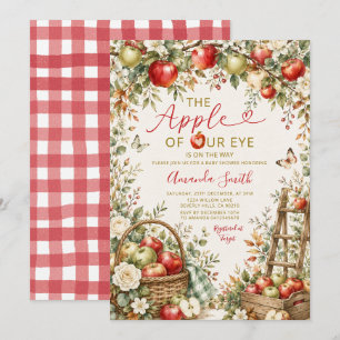 Apfel Unseres Auges Baby Shower Herbst Floral Einladung