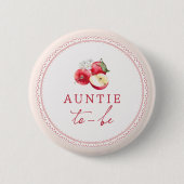 Apfel Unseres Auges Baby Shower Tante-wird-Es Button (Vorderseite)