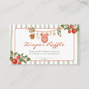 Apfel unseres Auges Baby Shower Windel-Raffle Begleitkarte