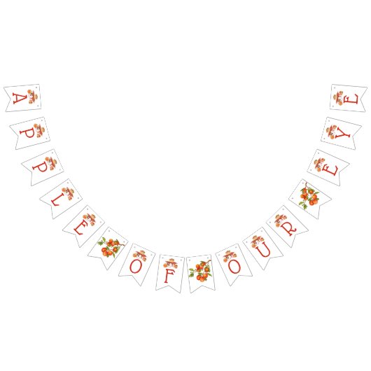 Apfel unseres Auges! Babyduschdekorationen Wimpelkette (Alle)