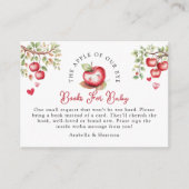 Apfel unseres Auges | Bücher für Babydusche Begleitkarte (Vorderseite)