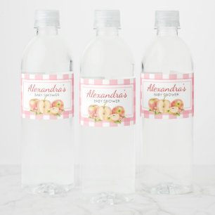 Apfel Unseres Auges Gingham-Baby-Party Wasserflaschenetikett