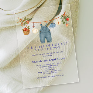 Apfel Unseres Auges Junge Baby Shower Acryleinladungen