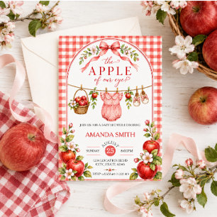 Apfel Unseres Auges Mädchen Baby Shower Einladung