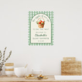 Apfel Unseres Auges Neutrales Babyshower-Willkomme Poster (Küche)