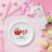 Apfel unseres Auges Pink-Bogen-Geburtstag Pappteller (Party)