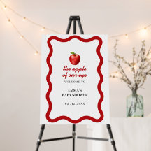 Apfel Unseres Auges Roter Babyshower Herbst-Skript