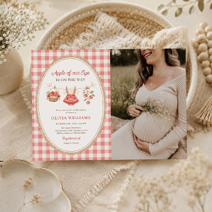 Apfel Unseres Auges Wäscheleine Baby Shower Foto Einladung