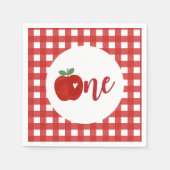 Apfel unseres ersten Geburtstages Napkins Serviette (Vorderseite)