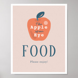 Apfel unseres Eye Girl Pink 1. Geburtstagsnahrungs Poster