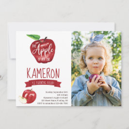 Apfel unseres Fotos Geburtstagsparty jedes Alters Einladung