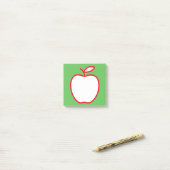 Apfel vom Lehrer Post-it Klebezettel (Auf Schreibtisch)