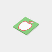 Apfel vom Lehrer Post-it Klebezettel (angewinkelt)
