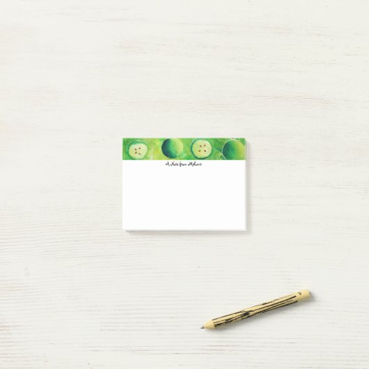 Äpfel Wasserfarbe Personalisiert Post-it Klebezettel (Auf Schreibtisch)