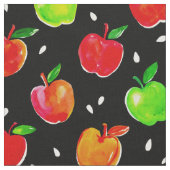 Äpfel Wasserfarbmuster Stoff (Nahaufnahme)