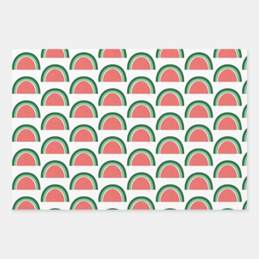 Apfel, Wassermelone, Ananas Obstwiesen Geschenkpapier Set (Vorderseite 3)