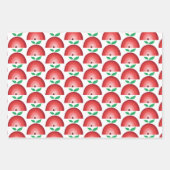 Apfel, Wassermelone, Ananas Obstwiesen Geschenkpapier Set (Vorderseite)
