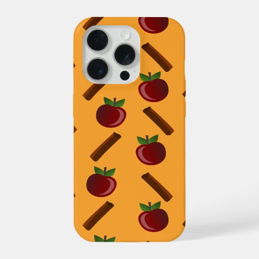 Apfel-Zimt-Muster iPhone Hülle (Rückseite)