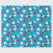 Äpfel, Zimt, sternförmige Anise fallen lebendig Na Geschenkpapier (Flach)