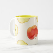 Apfel Zweifarbige Tasse (Vorderseite Links)
