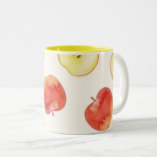 Apfel Zweifarbige Tasse (VorderseiteRechts)