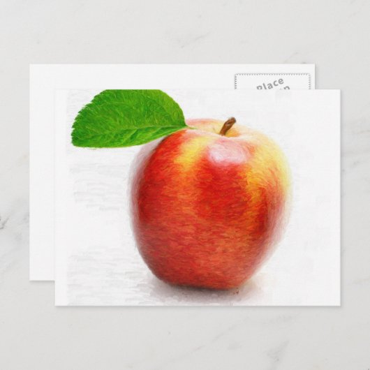 Apfelanstrich Postkarte (Vorne/Hinten)