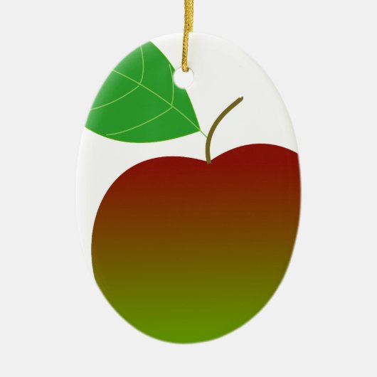 Apfelapfelfruchtnahrungsmittelrebegewohnheit Keramik Ornament (Vorne)