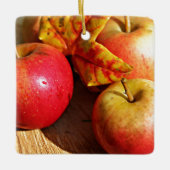 Apfelapfelfruchtnahrungsmittelrebegewohnheit Keramikornament (Vorderseite)