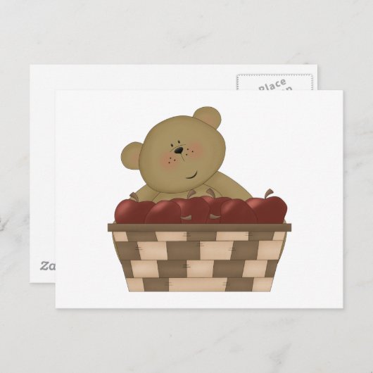 Apfelbär Postkarte (Vorne/Hinten)