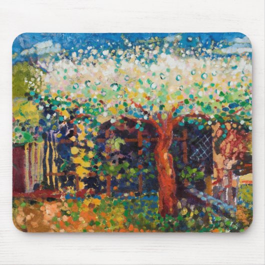 Apfelbaum-Blüte Mousepad (Vorne)