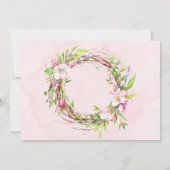 Apfelbaum Blüten Wasserfarben Probe Abendessen Einladung (Rückseite)