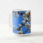 Apfelbaum-Foto aus weißem Frühling Kaffeetasse (Vorderseite Links)