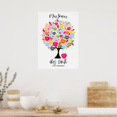 Apfelbaum für Lehrer in Rente mit Namen Poster (Küche)